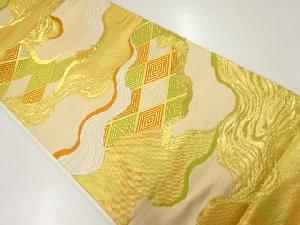 アンティーク 流水に菱模様織出し袋帯(材料)